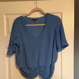 Willow Ridge Women's Blue V-Neck Blouse